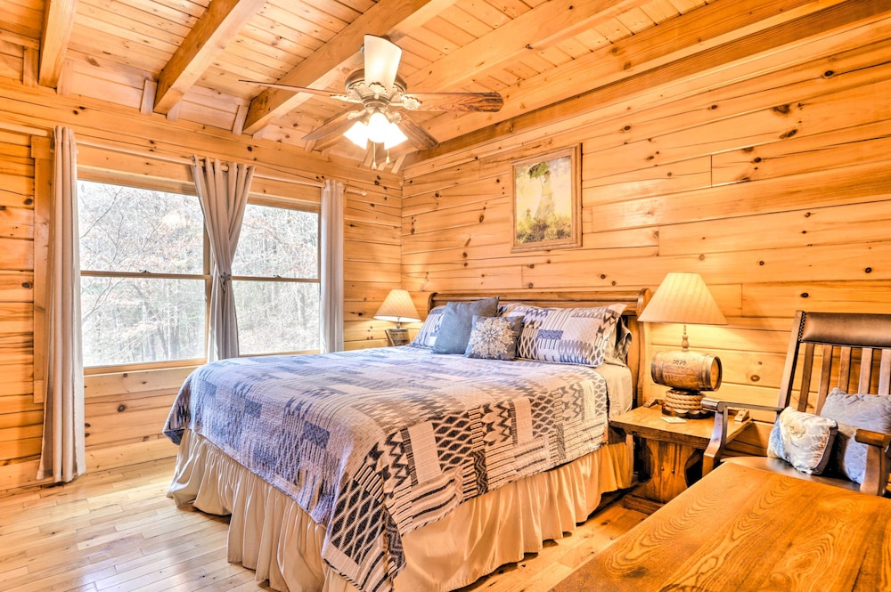 Deck & Game Room: Creekside Cabin in Sevierville view 5
