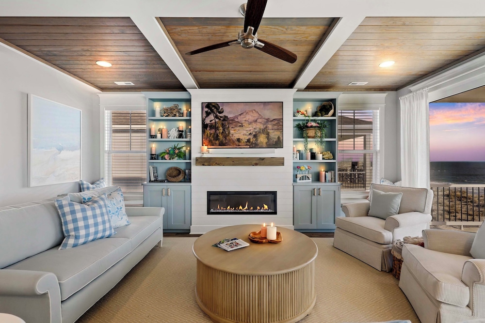 Walk to Beach: Coastal Oak Island Gem w/ Elevator!