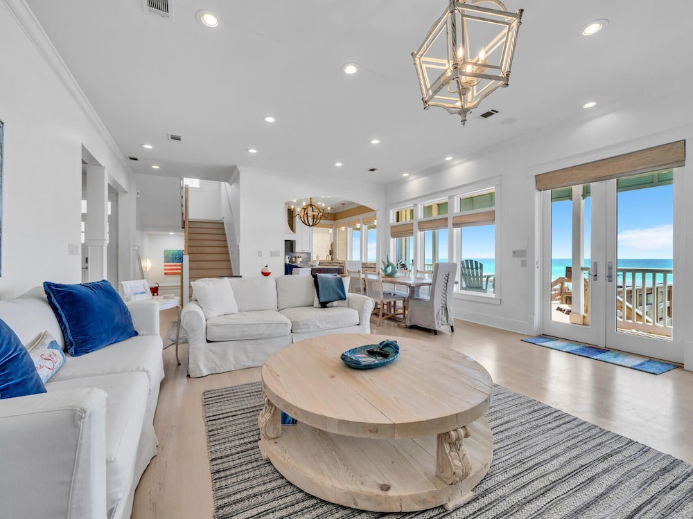 4BR Beachfront Home With Hot tub & Private Beach Access!