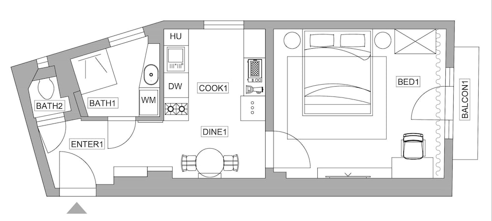 Serene 1BR Apartment in University Square