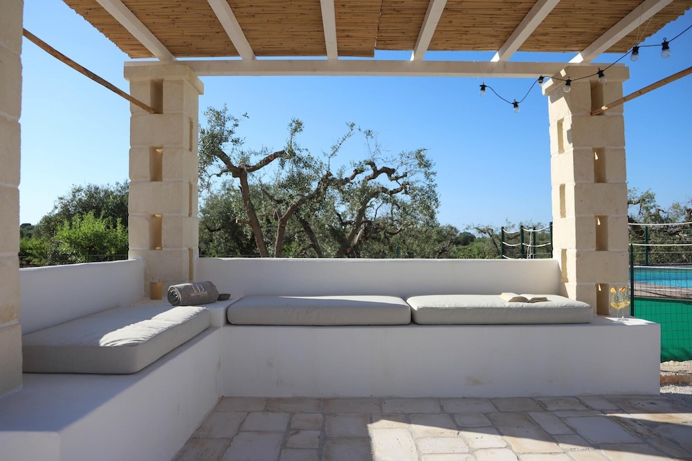 TD Trulli Albapetra Pool Olive Trees view 3