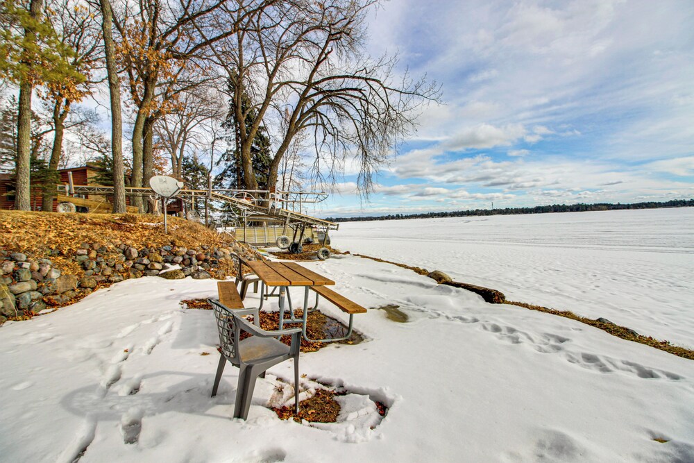 Boat Dock & Fire Pit: Waterfront Home in Crosslake