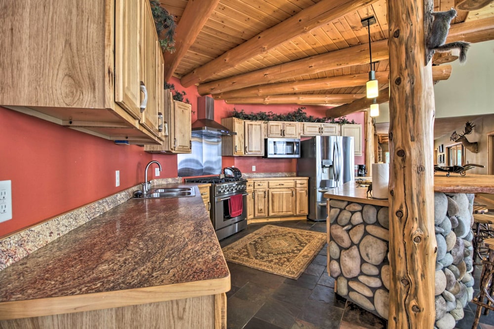 Expansive Ruth Lake Home w/ Dock, Fire Pit & Beach view 4