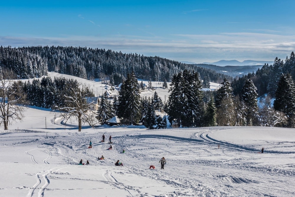 House Sunshine on the ski Slope