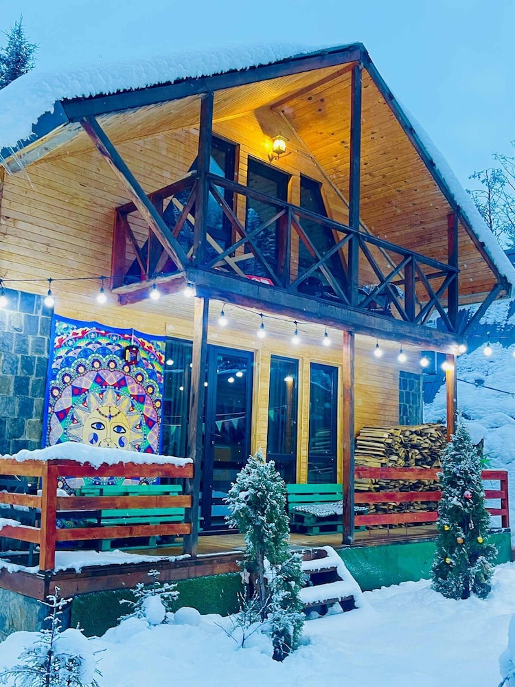 Wooden Huts in Mestia