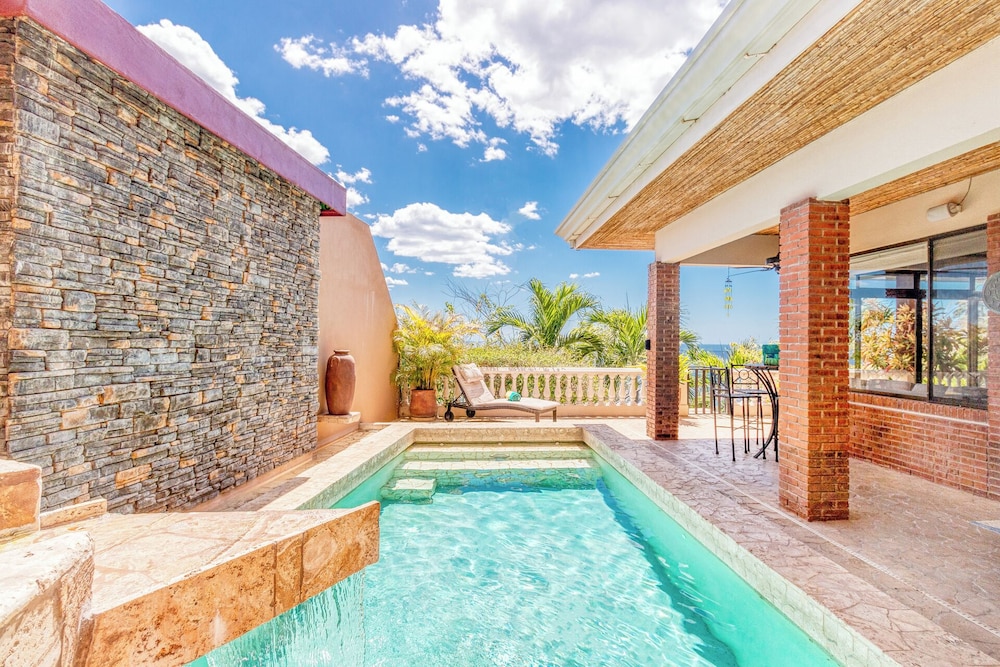 Oceanview Villa with Wrap-Around Terrace, Private Pool, Hot Tub, and Guesthouse
