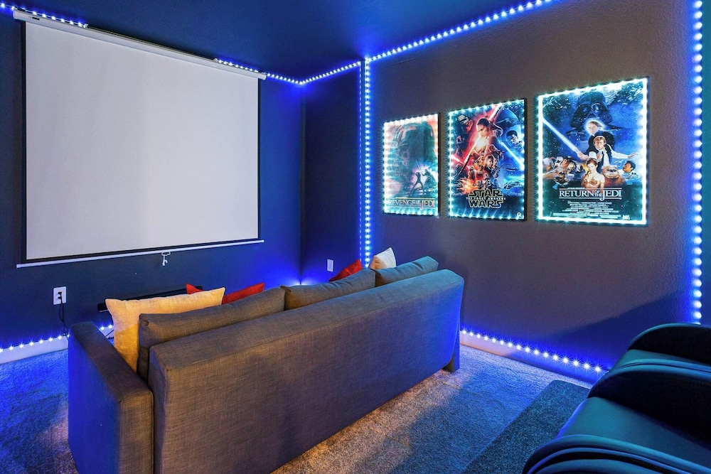Upstay: Poolside Mansion w/ Themed Arcade & Cinema