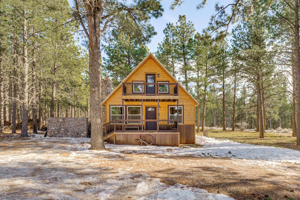Hot Tub + Fireplace: Cozy Angel Fire A-frame Cabin