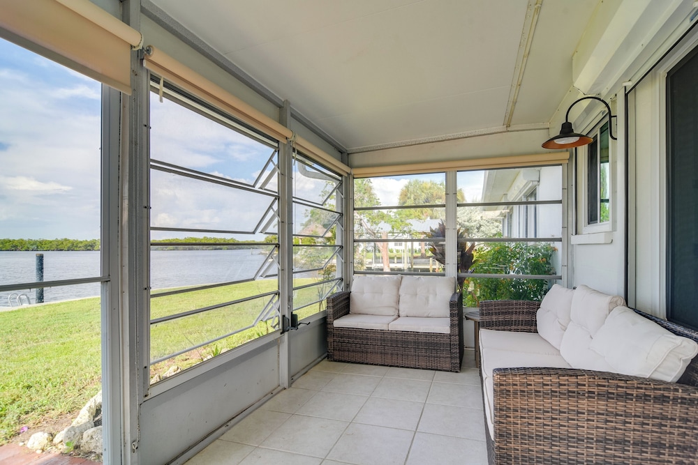 Riverfront Ruskin Home w/ Boat Dock, 1 Mi to Beach