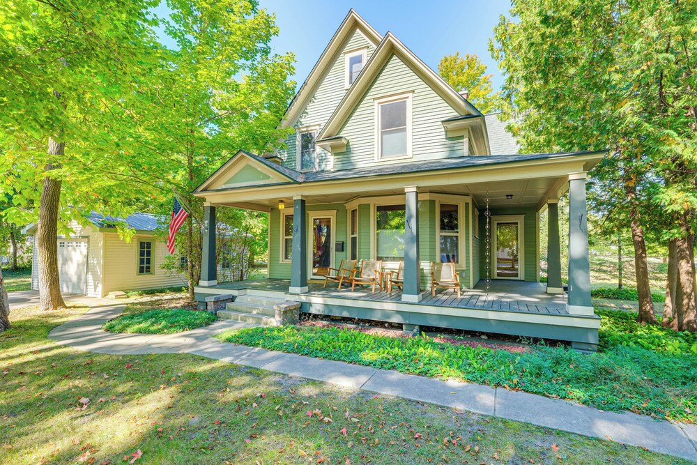 Near Lake: Historic Boyne City Home w/ Fire Pit!