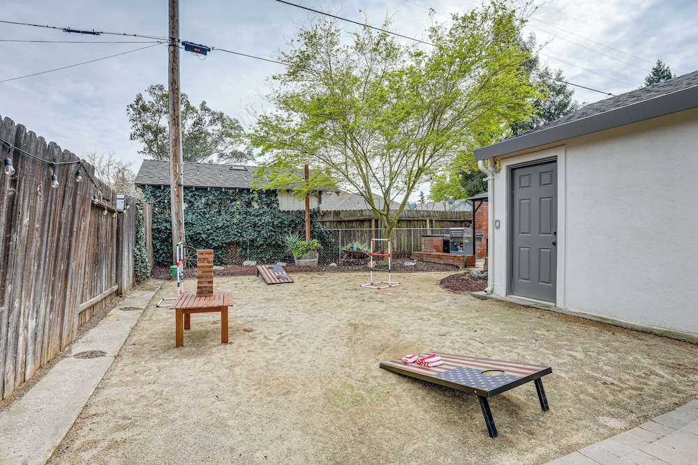 Fire Pit & Yard Games: Inviting Clarksburg Cottage