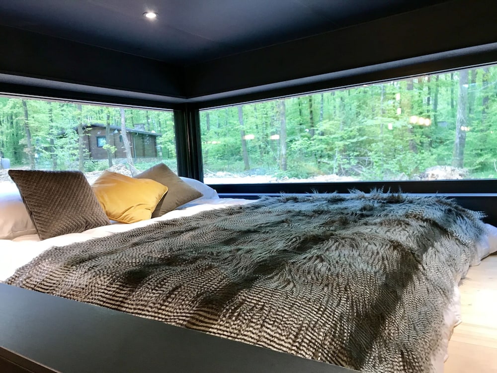 Modern, Wooden Chalet With Wood Burning Stove, in the Forest