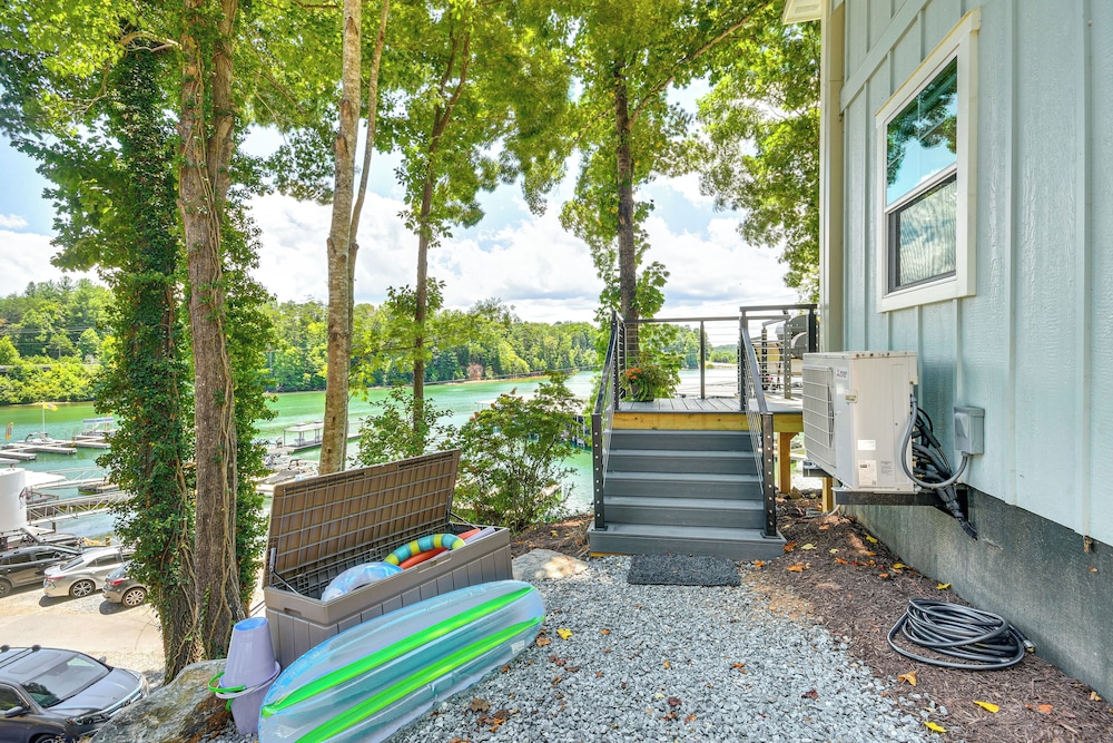Lake James Cottage: Boat Slip + Smokeless Fire Pit view 4