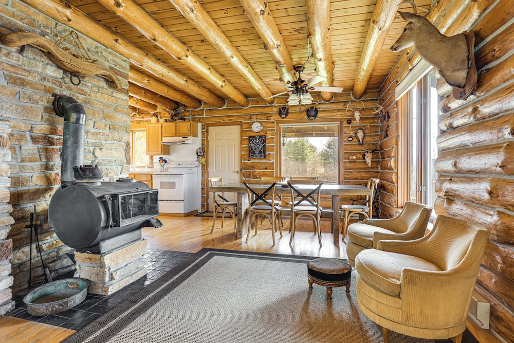 Log Cabin w/ Pond & Trail Access in Almond!