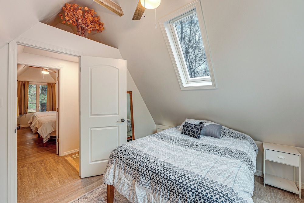 Walk to Fox Lake: Pet-friendly A-frame w/ Fire Pit