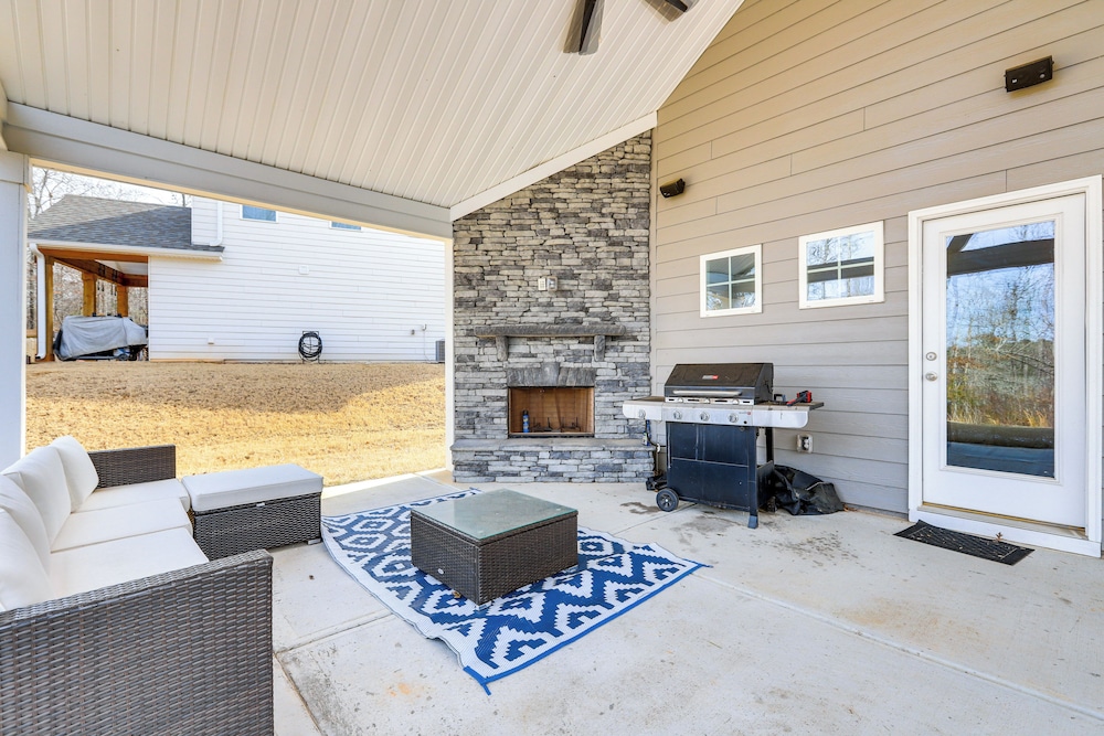 Patio w/ Fireplace: Spacious Sharpsburg Home!