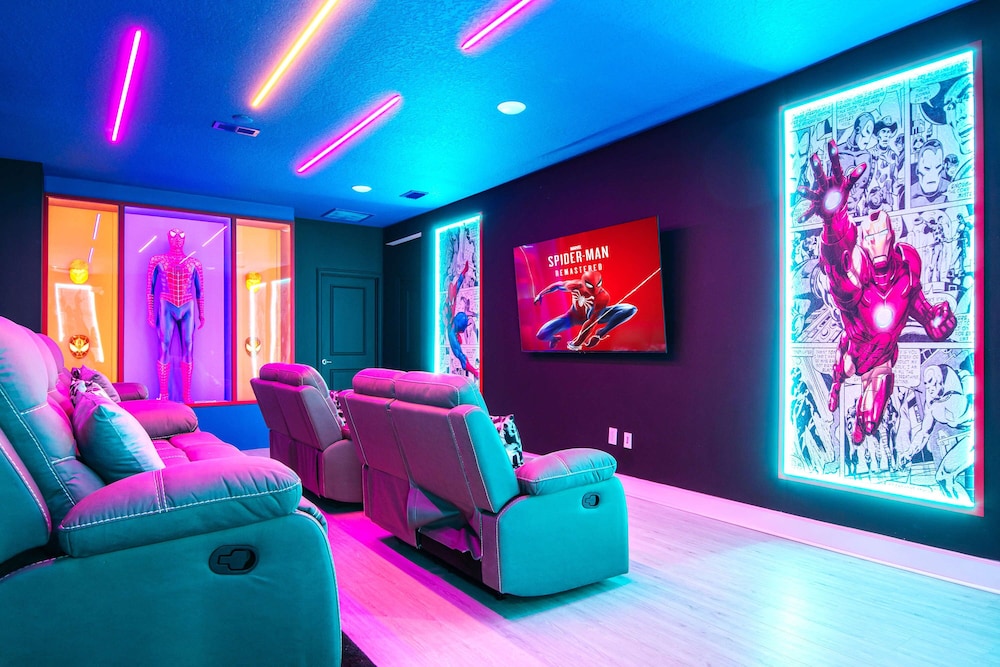 Themed Kids' Rooms, Pool & Game Loft Near Disney
