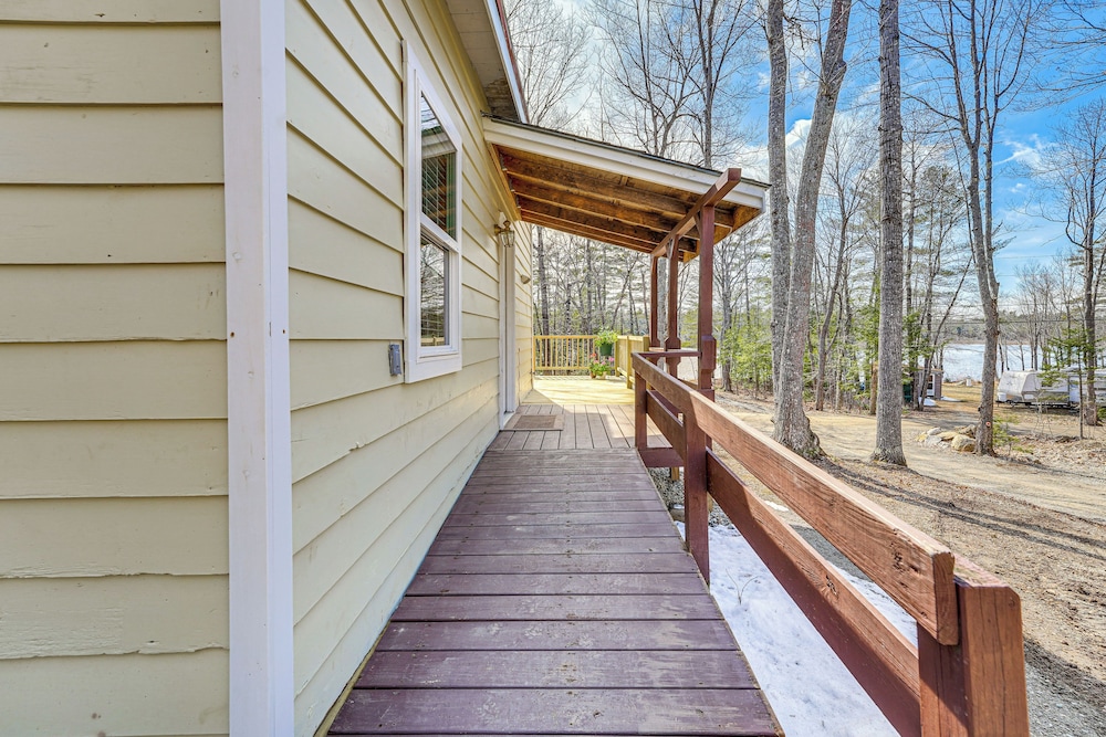 Private Dock & Deck: Tranquil Dam Pond Cottage!