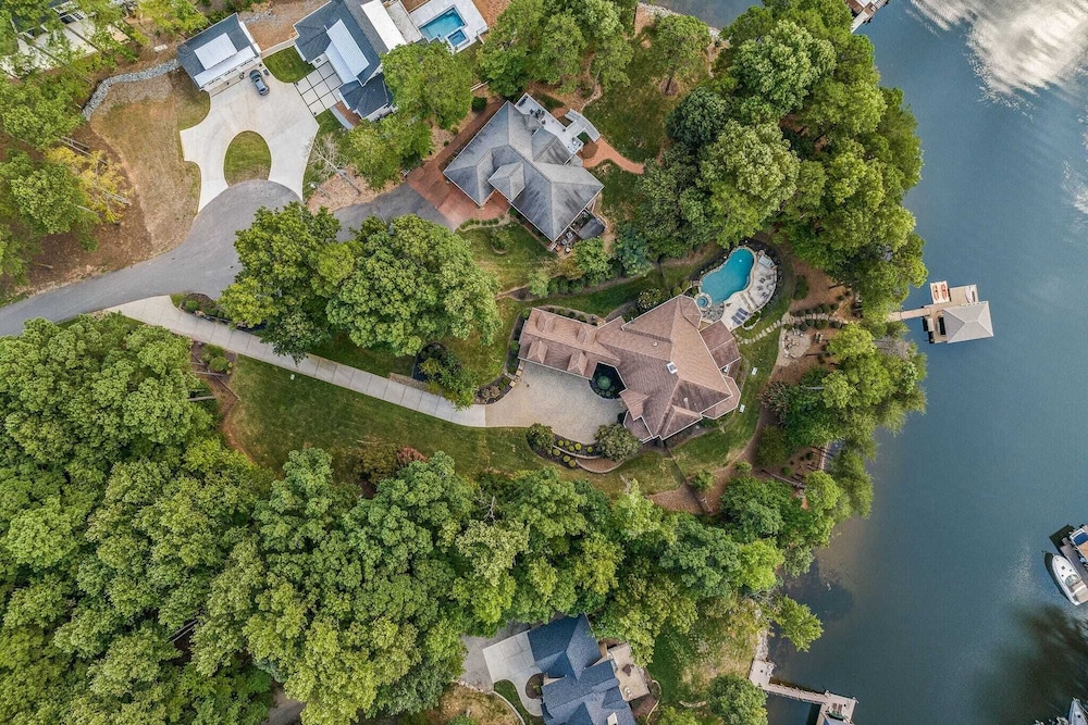 Livin' Large Lake Norman Estate w/ Pool, Dock, Game Room & Scenic Views
