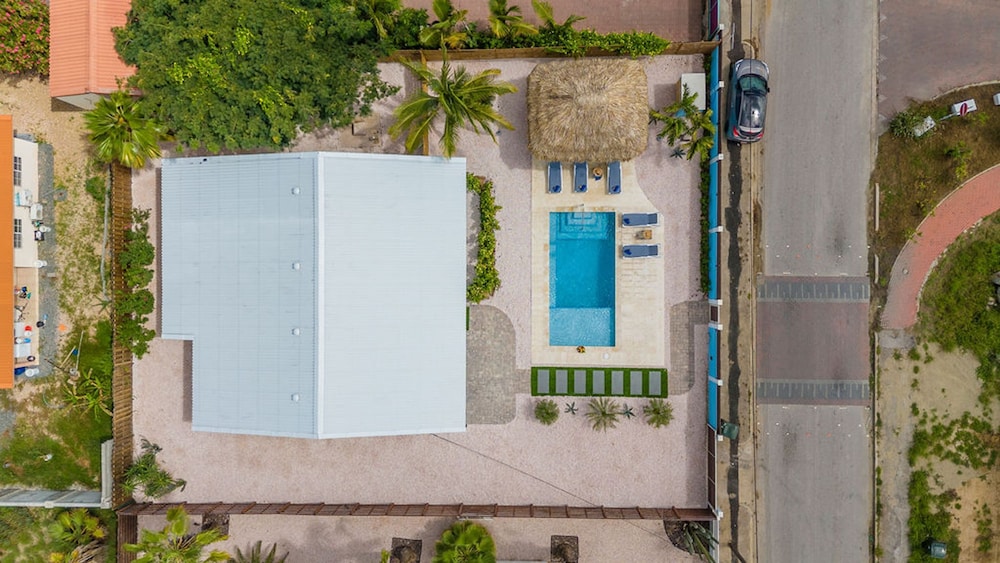 House of Joy Palapa Pool Near Eagle Beach