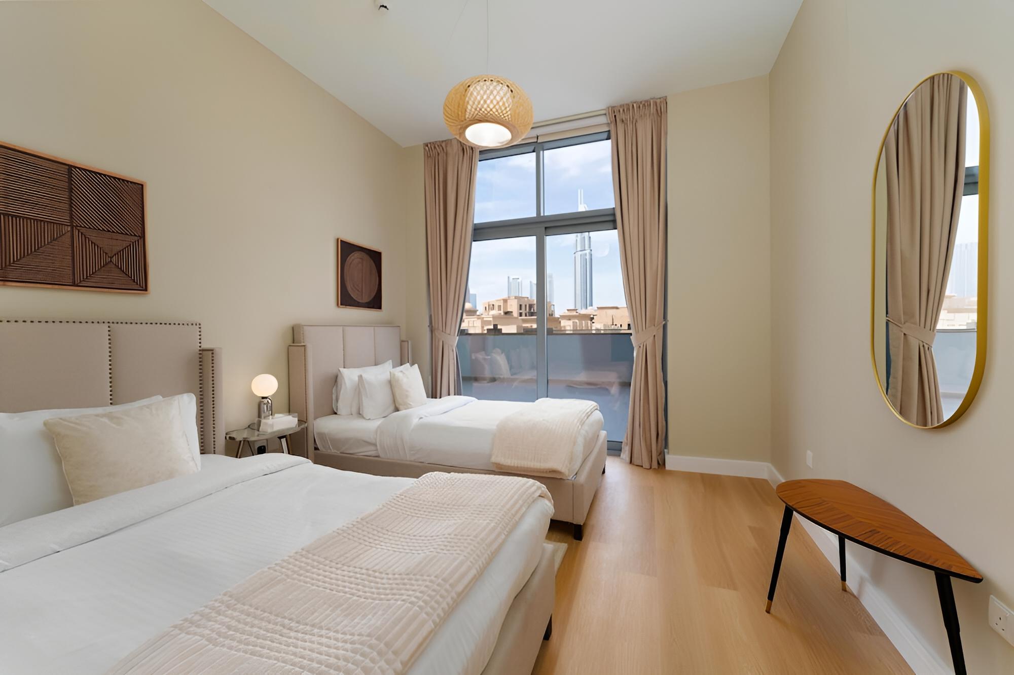 Classy Apt w Terrace Direct Burj Khalifa Views