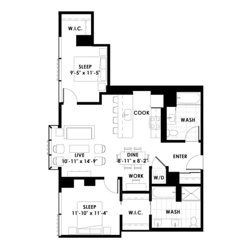Urban Retreat 2BR City Views Near Shops