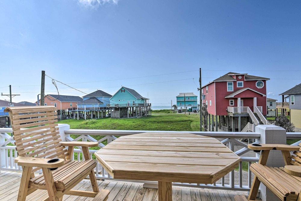 Ocean View + Wraparound Deck: Crystal Beach Home! view 2