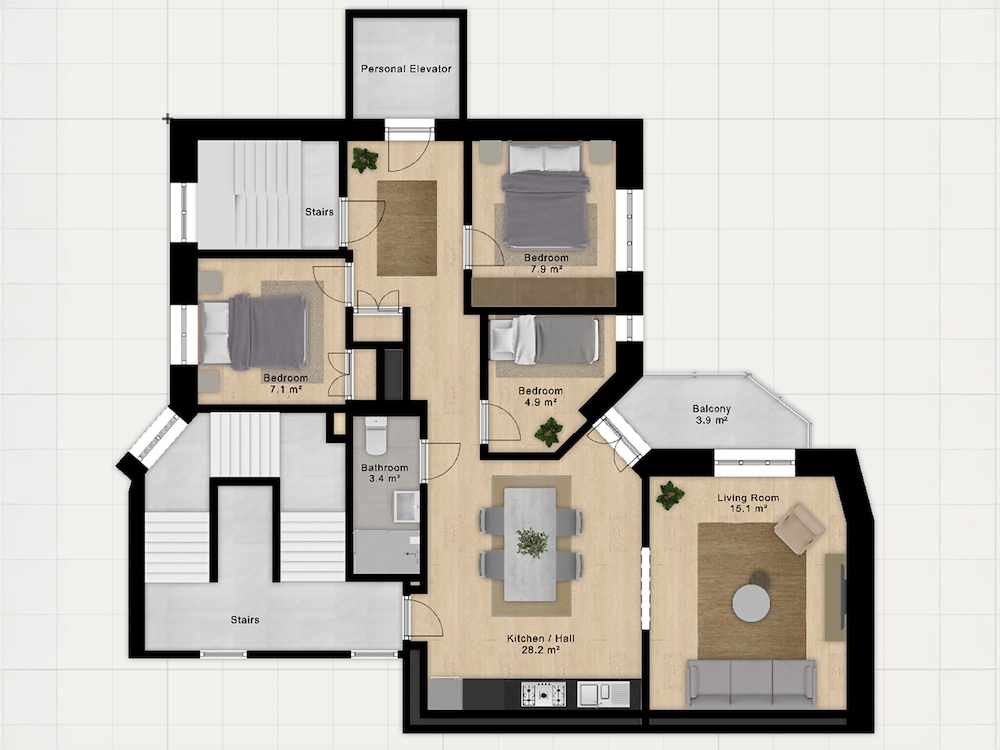 Sanders Shield 2 - 3 Bedroom Apartment With Balcony