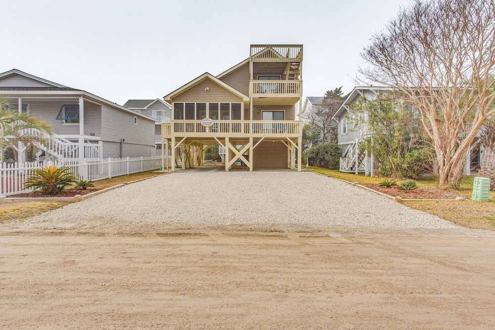 Walk to Ocean: Sunset Beach House w/ 3-level Deck!