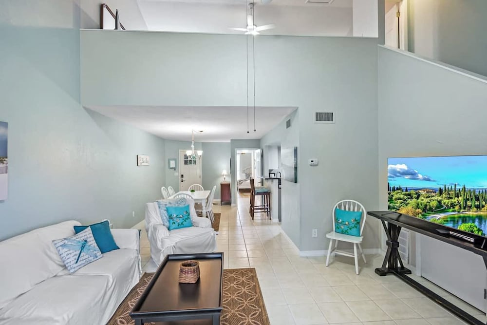 Walk to Beach Fire Pit Screened Patio Smart TVs