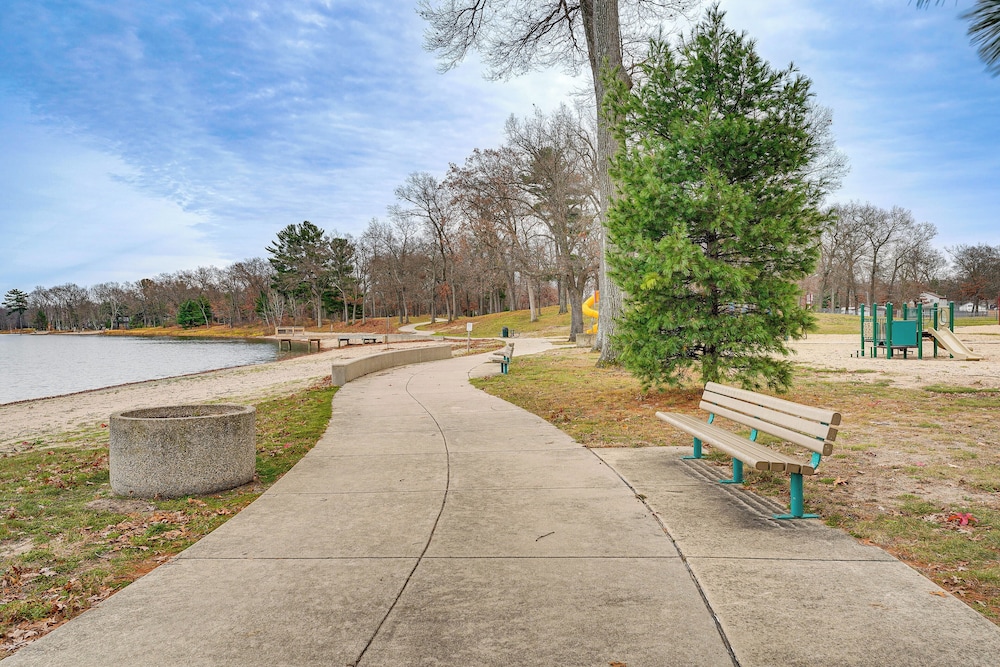 Walk to Fox Lake: Pet-friendly A-frame w/ Fire Pit