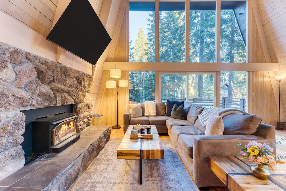 Lundy Bearden Serene Tahoe Retreat With Deck Fireplace and Forest Views