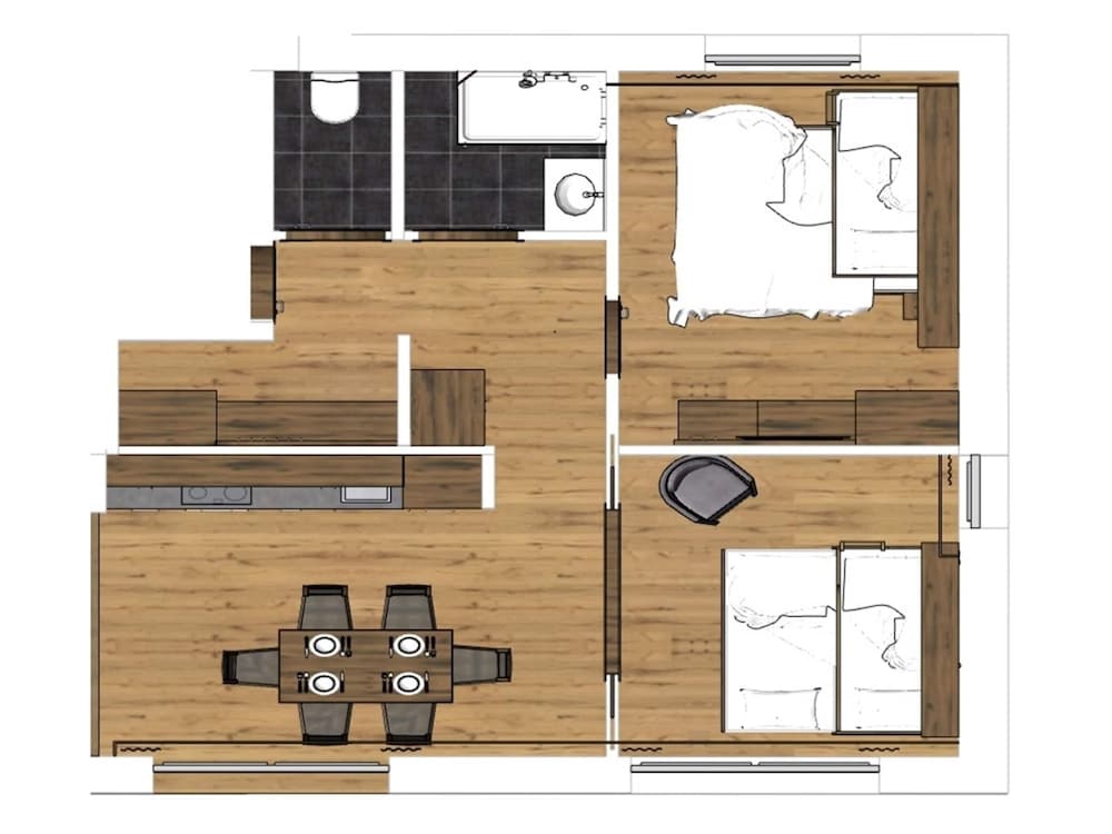 Large Apartment in Sankt Georgen With Balcony