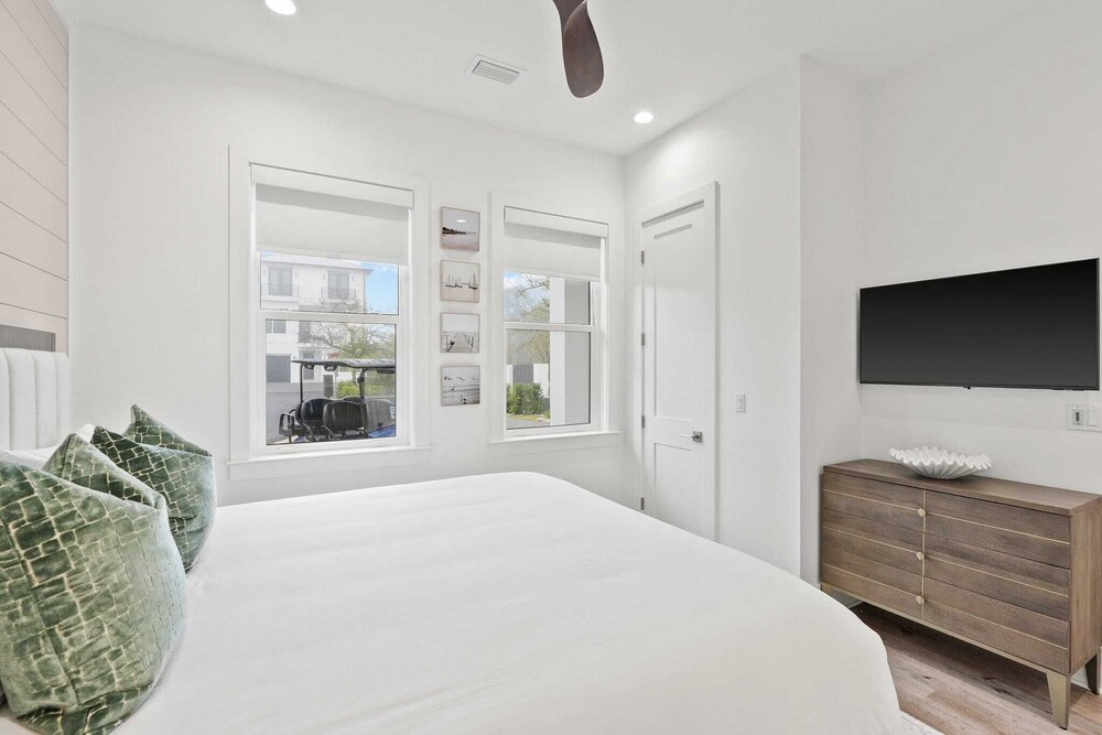 Luxe 30A Home w/ Pool, Outdoor Dining, Golf Cart, & Minutes to Beach