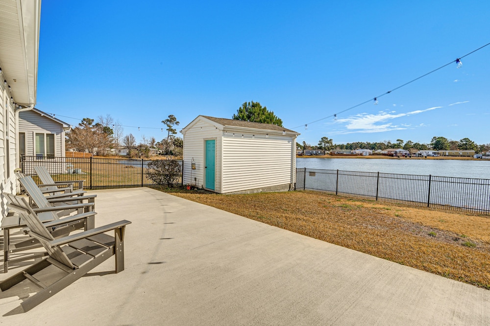 Patio, Yard & Lake Views: Home in Myrtle Beach!