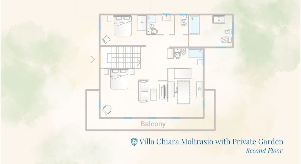 Villa Chiara Moltrasio With Private Garden by Rent all Como