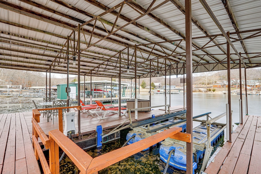Central Waterfront Home w/ Dock in Lake Ozark!