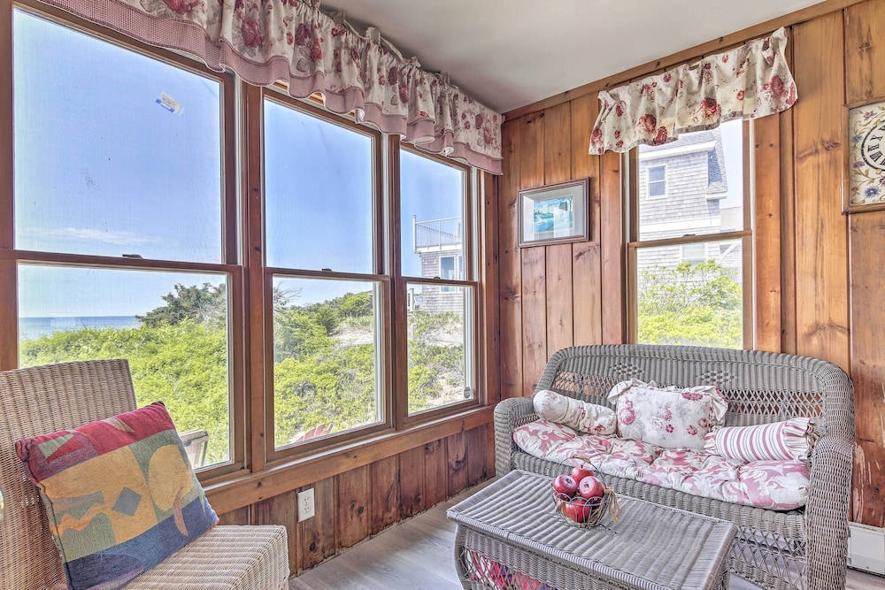Fireplace + Sunroom! Oceanfront Cape Cod Cottage