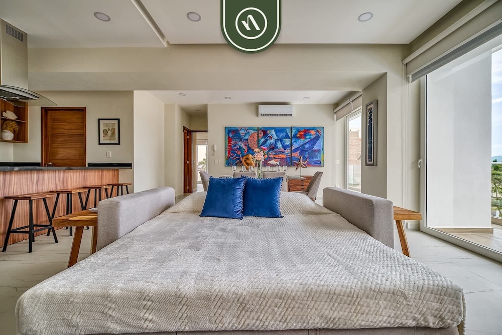 New 2 BR Condo One Street From Beach - Pool - Gym