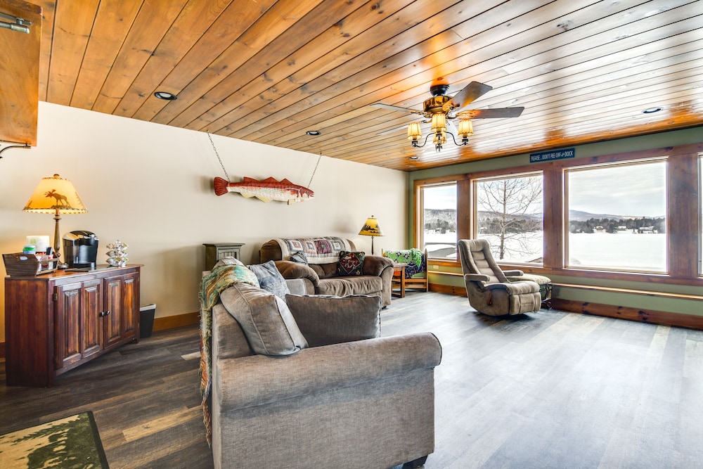 Lakefront New Hampshire Hideaway w/ Deck & Views