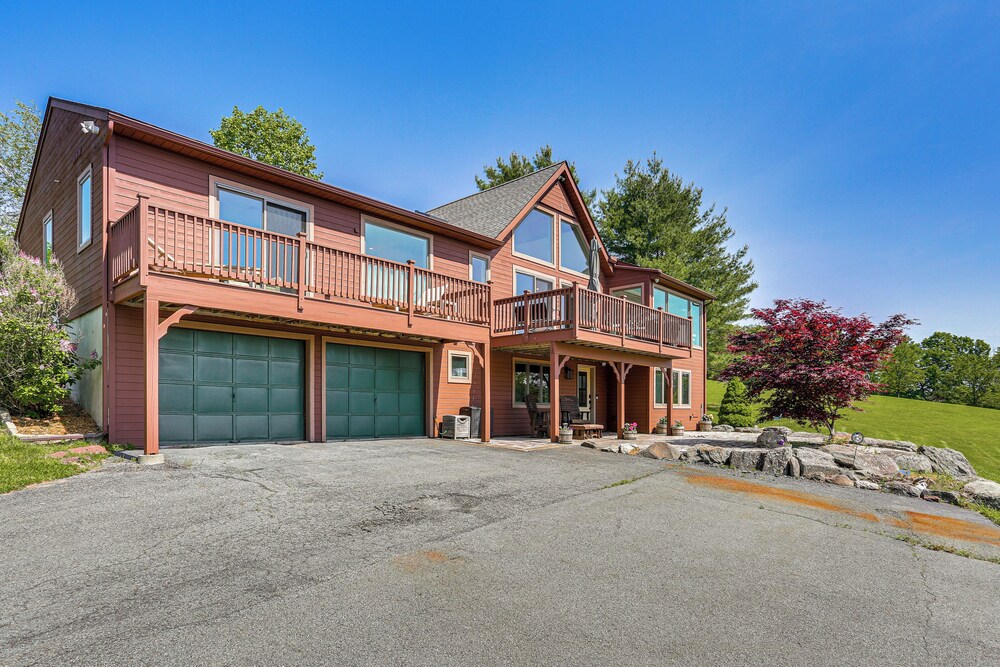 Walk to Bethel Woods: Family Home w/ Deck & Views!