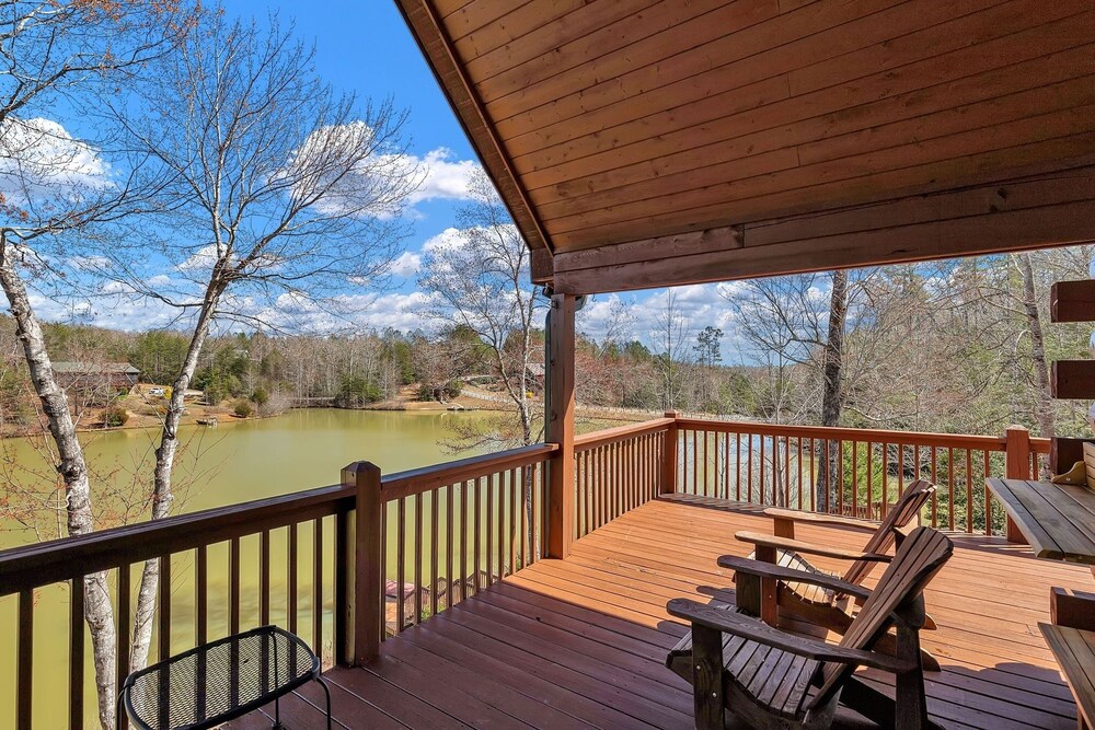 Beautiful Lakefront Log Cabin On Peaceful Laurel Lake - Lake Lure Area 3 Bedroom Cabin by Sunscape Property Management view 4