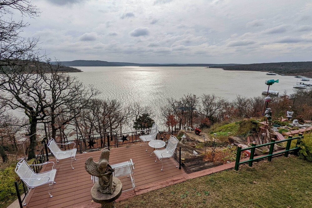 Waterfront Lake Eufaula Home: Multi-level Balcony view 5
