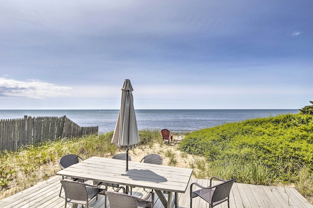 Fireplace + Sunroom! Oceanfront Cape Cod Cottage