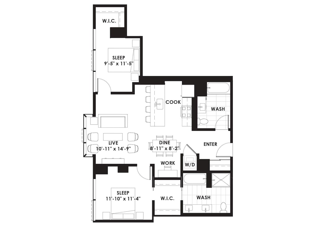 2BR Apt Stunning Views Steps to Michigan Avenue