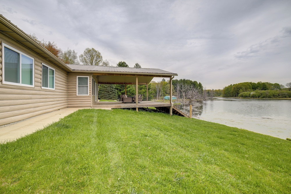Waterfront Evart Getaway w/ Fire Pit on 82 Acres!