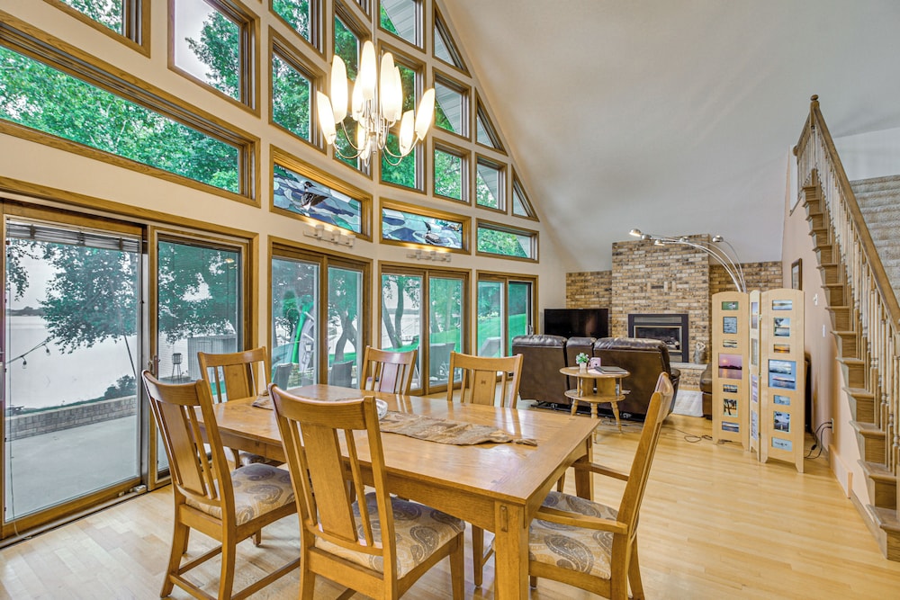 Lakefront 'west Mcdonald A-frame' in Dent w/ Dock view 3