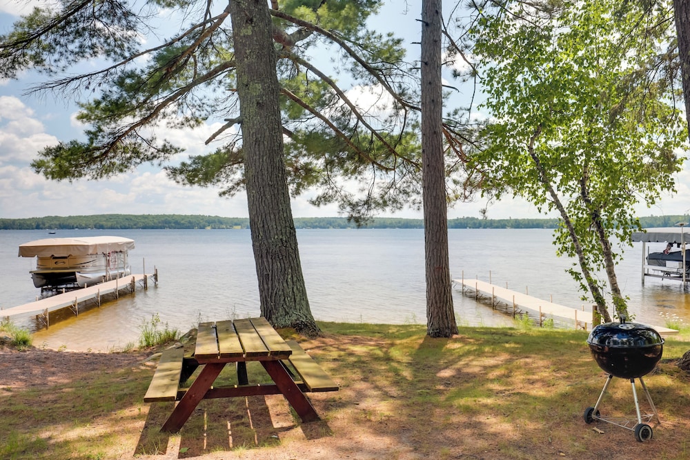 Dock + Views: Wooded Cabin on South Twin Lake