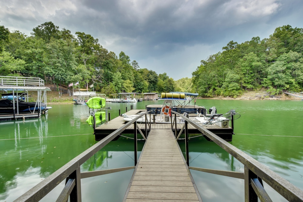 Dock & Hot Tub at Fair Play Hideaway!
