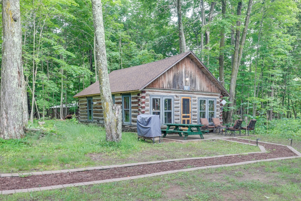 Pier & Lake-view Patio: Wisconsin Northwoods Cabin